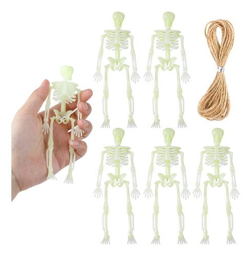 Fingooo Esqueleto Luminoso Para Decoraciones De Halloween, 6