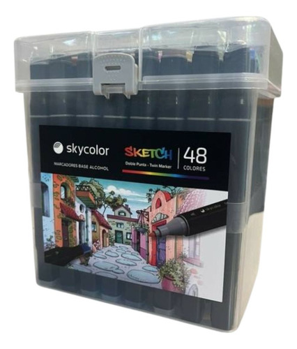 Marcadores Skycolor Sketch *48 Colores Doble Punta Color