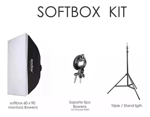 Caja De Luz / Softbox 60 X 90 Godox + Tripie + S/bowens