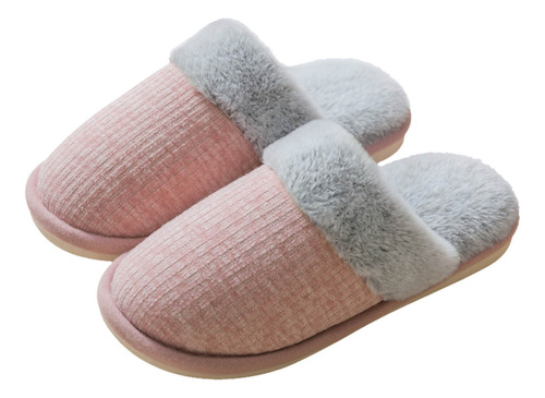 Pantuflas Para Mujer Cómodas En Algodón Acolchadas 