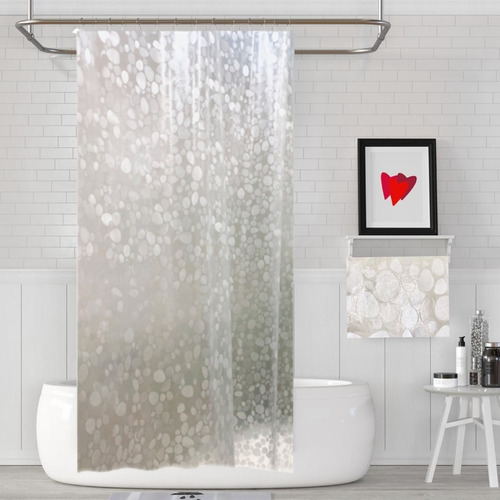 Imagen 2 de 8 de Cortina De Baño Estampada Pvc 180x180