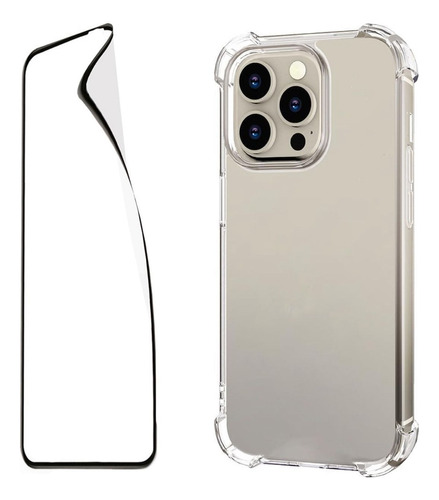 Carcasa Transparente Ref + Lamina V. Para iPhone Serie 15