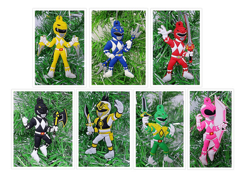 Power Rangers  Juego De Adornos Para Árbol De Navidad,...