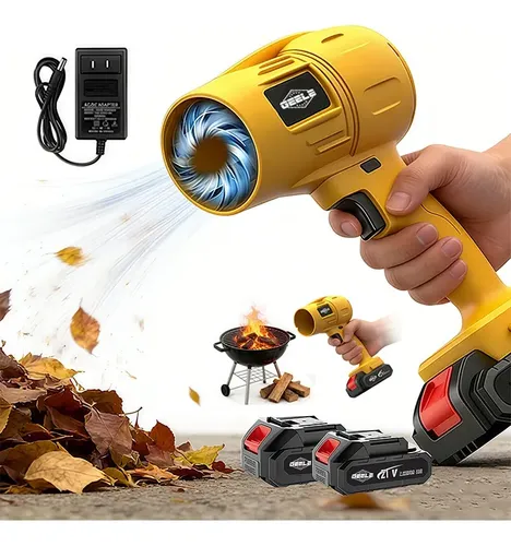 Soprador Turbo Portátil Recarregável 21v Com 2 Baterias - R$ 99,99