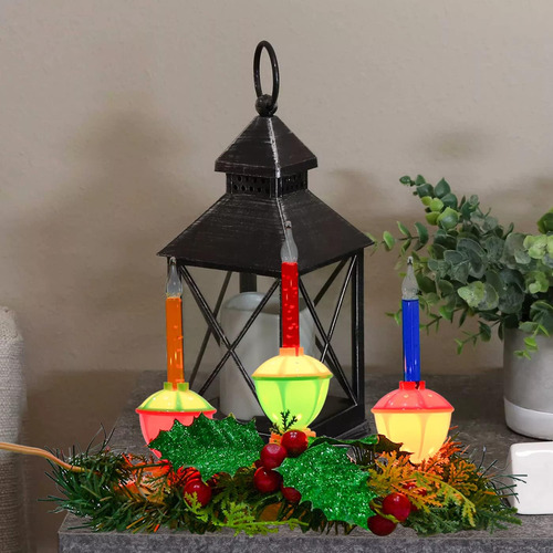 3 Luces De Vela De Burbujas De Navidad, Luz Tradicional...
