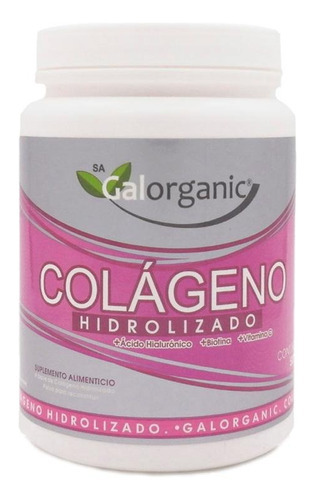 Galorganic Colágeno Hidrolizado Ácido H Y Biotina 500gr Sabor Frutos Rojos