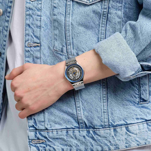 Reloj Swatch Ringing In Blue Ss07s116gg Color de la correa Gris Color del bisel Gris Color del fondo Gris