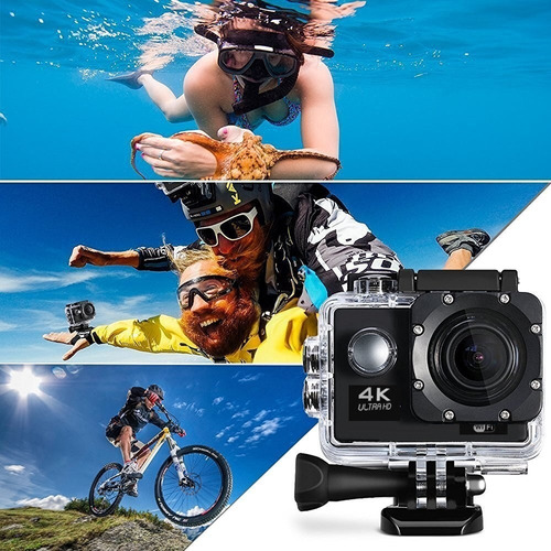 Imagem 7 de 7 de Mini Câmera Filmadora Sports 4k 1080p Prova D'agua Moto Bike