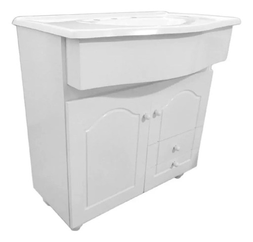 Bacha 80 Cm Vanitory Fibra Reforzada Marmolina Baño Pileta