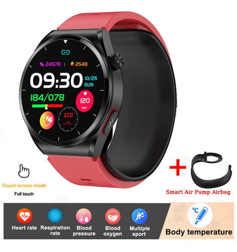 Smart Watch Ecg Bomba De Aire + Airbag Tipo Presión Arterial