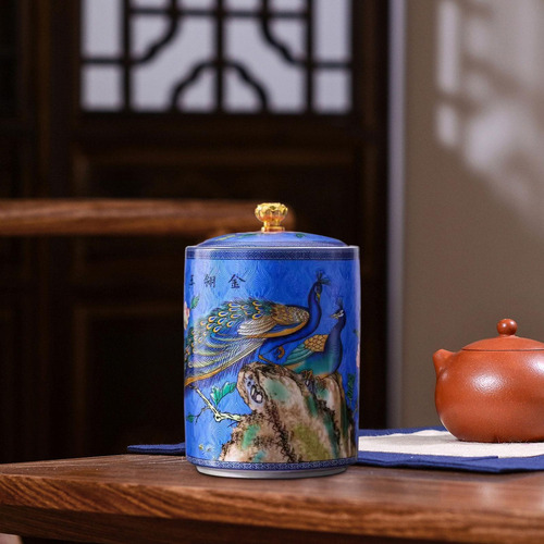Contenedor De Almacenamiento De Té, Bote De Té De Azul