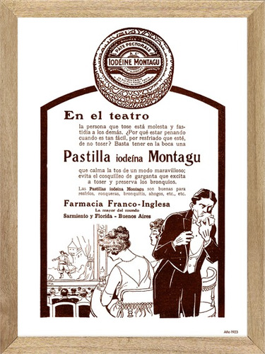 Medicinales Pastillas Montagu, Cuadro, Poster,  P657