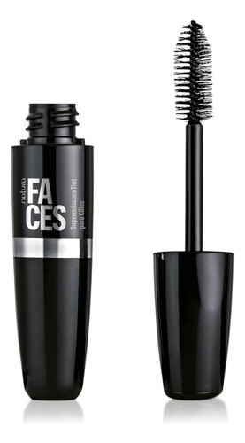 Supermáscara Tint Para Pestañas Lavable Negra Faces 12 Ml Negro