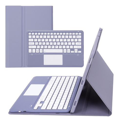 Para iPad Pro 12.9 2018-2021 Morado C/teclado Mouse+lápiz