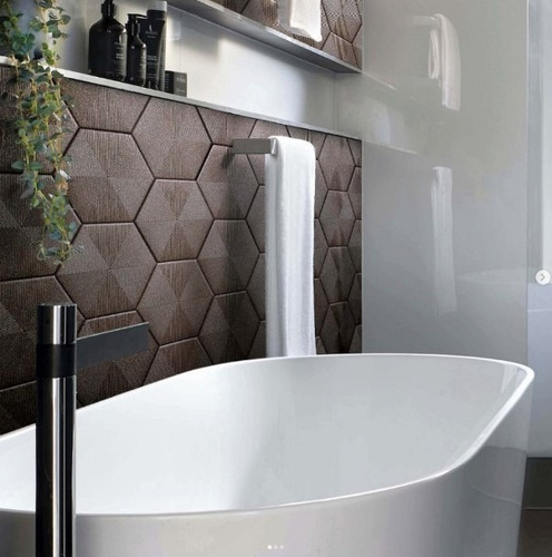 Imagen 6 de 7 de Ceramica Hexagonal Con Relieve 20x23 Cm 1ª Calidad