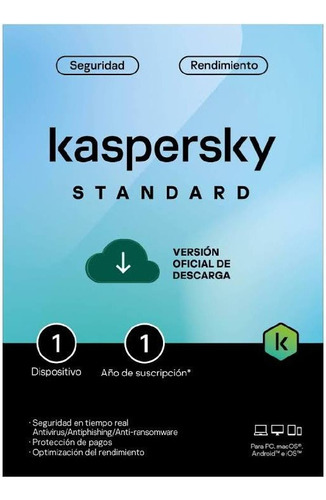 Antivirus Kaspersky Standard - 1 Dispositovo 1 Año Oferta