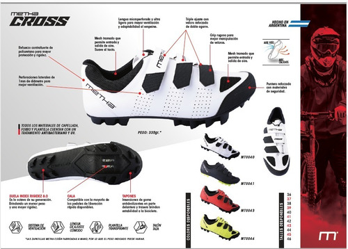 Imagen 6 de 10 de Zapatillas Metha Cross Ciclismo Mtb Xc Spd Urquizabikes