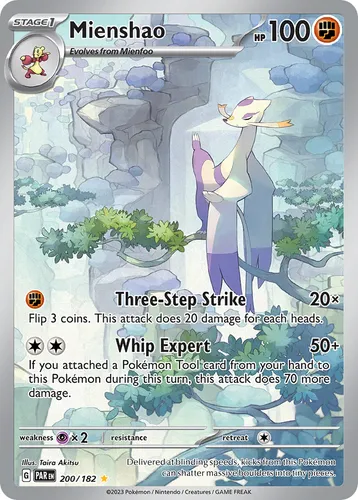 Mienshao 200/182 Paradox Rift Scarlet & Violet Pokemon Card