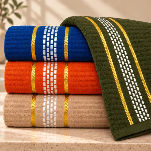 Kit 5 Toalhas De Banho Grande 70 X 130 100% Algodão Premium Multicolorido