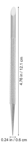 Balacoo 2 Pcs Metal Silver Cutticle Pusher Pusher Ferramenta