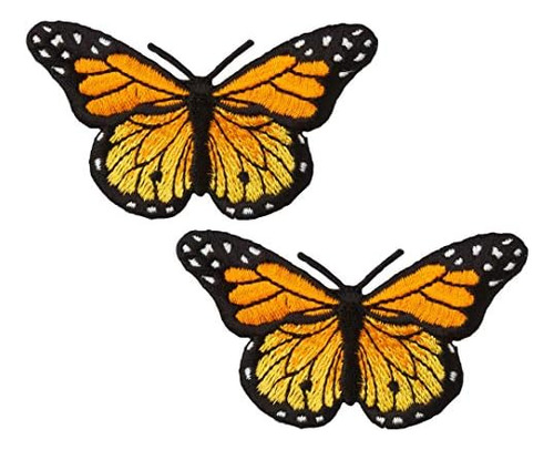 2 Pcs Monarch Butterfly Applique Patch Iron On/sew On