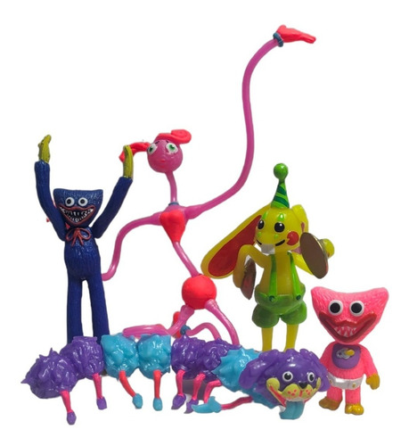 Set Poppy Playtime 5 Piezas: Huggy, Bunzo, Mommy,oruga Y Bb