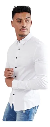 Camisa blanca hombre entallada on sale
