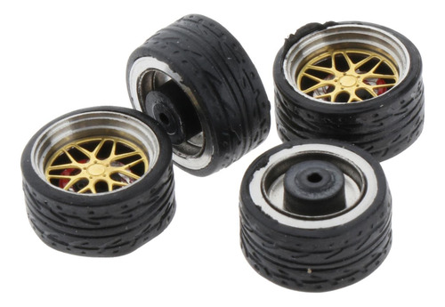 Juego De Ruedas Y Neumáticos De Coche Modelo 1:64,