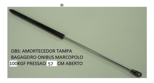 Amortecedor Tampa Bagageiro Onibus Marcopolo G5/g6 100 Kg