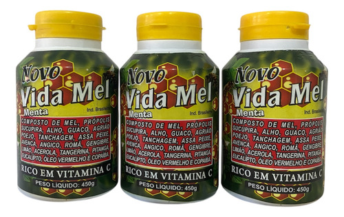 Antigripal Xarope Vida Mel Menta Frasco 450g Cx C/12