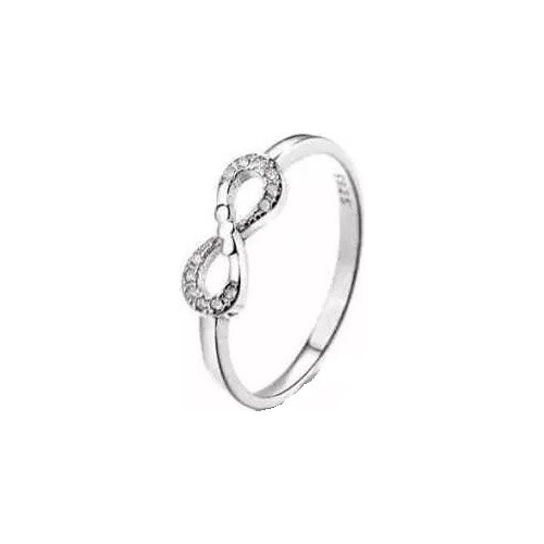 Anillo Infinito Y Zirconias Plata 925