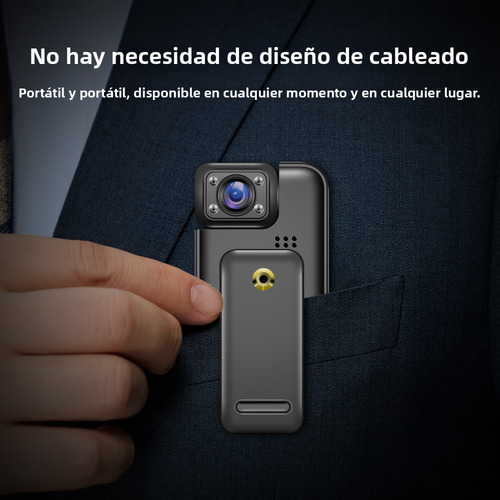 Cámara Corporal Portátil 4k Con Wifi, Visión Nocturna Y Clip