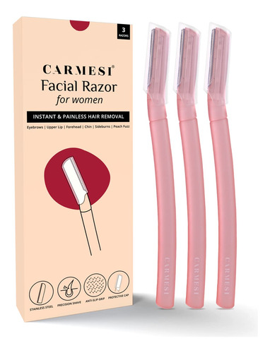 Carmesi Maquinilla De Afeitar Facial Reutilizable Para Mujer