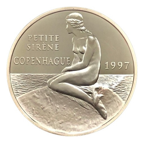 Francia 100 Francos 15 Euros 1997 Sirena Proof Sin Circular