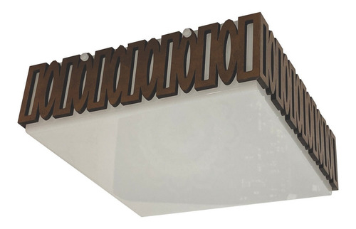 Imagem 8 de 9 de Luminária Plafon Madeira Canasvieiras Ddek Bmsd 50 Cm