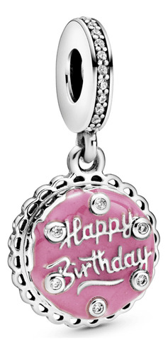 Charm Pastel Cumpleaños Plata 925 Compatible Pandora