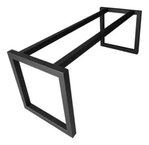 Pé De Mesa 100 Cm Aço Reforçada Base De Ferro Pra Mesa Preto