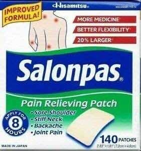 Salonpas Parches Curitas Caja Con 140 7.2 Cm Por 4.6 Cms