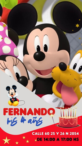 Invitacion Digital Mikey Video Animada Cumpleaños Con Foto