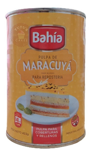 Pulpa De Maracuya 453gr Bahia Reposteria Sin Tacc 