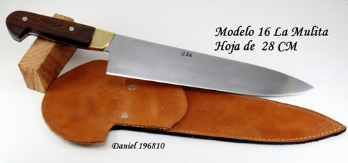 Cuchillo Artesanal Parrilla 28 Cm Grabados Láser Opcional