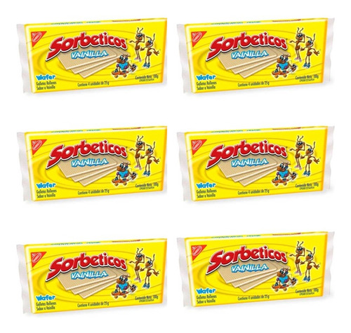 Galletas Sorbeticos Vainilla Pack 6und 