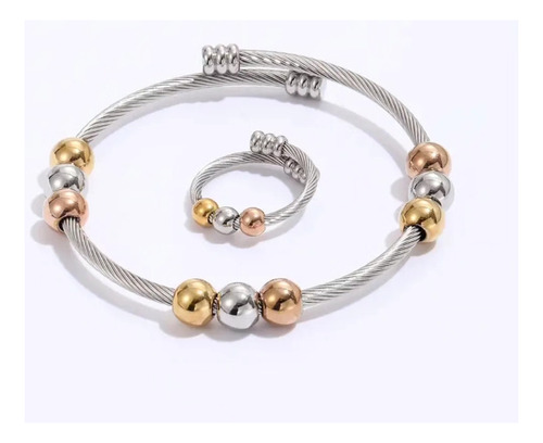 Pulsera Para Dama Guaya Oro Rosa Oro Y Plata 