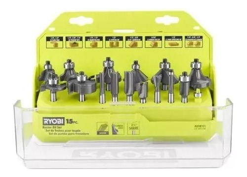Set De Puntas Para Router 1/4 , 15 Piezas