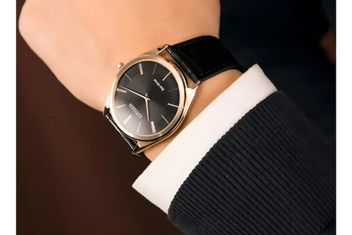 Reloj Citizen Ecodrive Stiletto Ar3073-06e Piel Negro Hombre