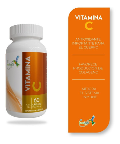 Vitamina C 60 Cápsulas Antioxidante Best Health Sabor Sin Sabor