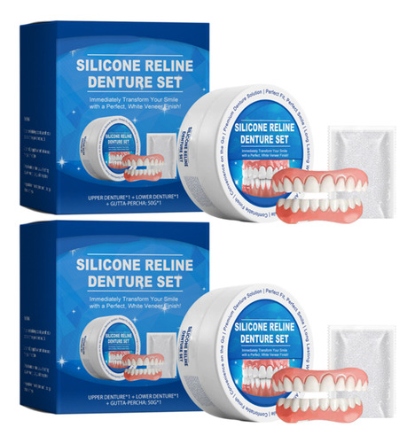 Conjunto De 2 Peças Para Próteses Dentárias De Silicone Maci