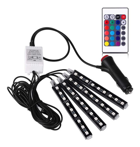 Tira De Luces Led Rgb De 16 Colores, 4 Piezas De 36 Led...