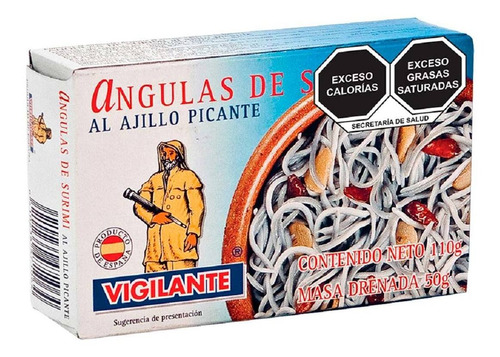 Angulas De Surimi Vigilante Al Ajillo Picante 110g