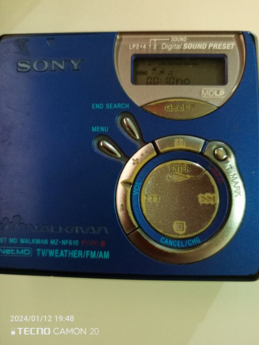 Mini Disc Walkman Sony Modelo Mz-nf610